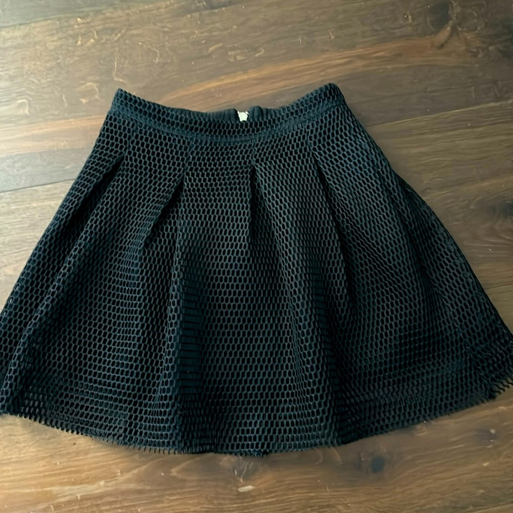 Black mini skirt